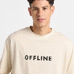 NOBERO Men Printed Oversized Fit T-shirt