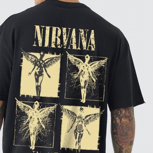PRONK Men Nirvana Printed Oversized T-shirt