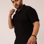 Toodle Plus Plus size zipper polo men t-shirt