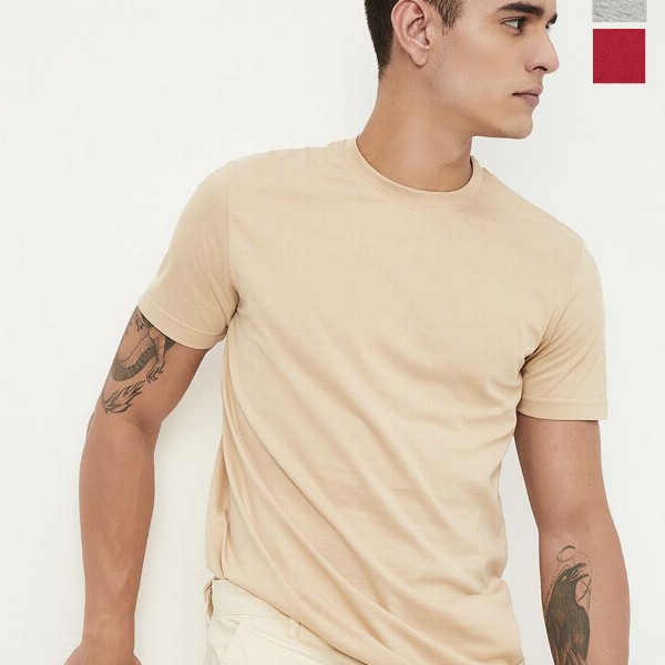 Max Men Pack of 3 Solid T-shirt