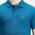 Crocodile Men Solid Polo Collar Cotton T-shirt
