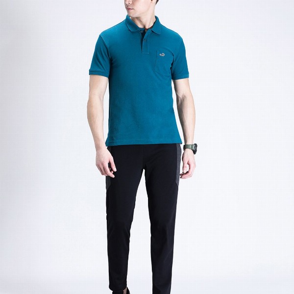 Crocodile Men Solid Polo Collar Cotton T-shirt