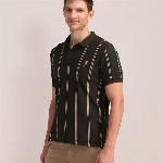 U.S. Polo Assn. Men Striped Cotton Slim Fit T-shirt