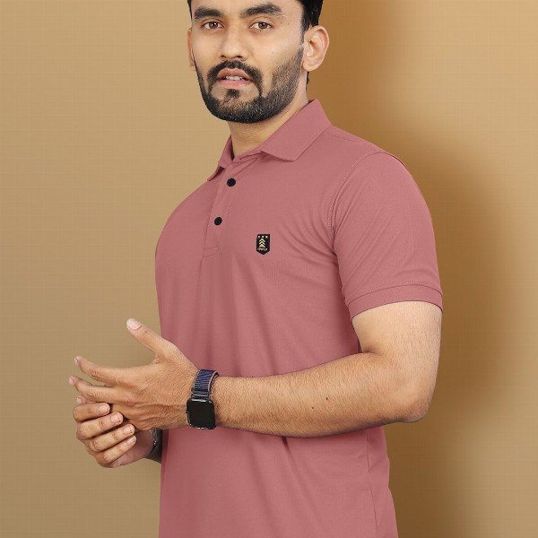 VeBNoR Men Solid Polo Collar T-shirt