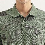 United Colors of Benetton Men Floral Printed Polo Collar Cotton T-shirt