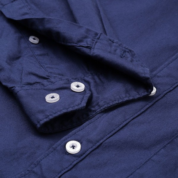 Louis Philippe Jeans Men Navy Blue Regular Fit Solid Casual Shirt