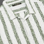 Moda Rapido White Slim Fit Striped Short Sleeves Cotton Casual Shirt