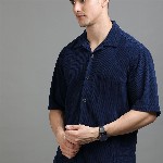 HERE&NOW Oversized Ribbed Corduroy Casual Shirt