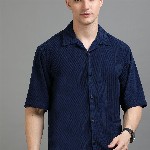 HERE&NOW Oversized Ribbed Corduroy Casual Shirt