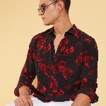 HERE&NOW Men Slim Fit Floral Opaque Printed Casual Shirt
