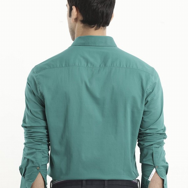 RARE RABBIT Men Cambroc Spread Collar Regular Fit Shirt