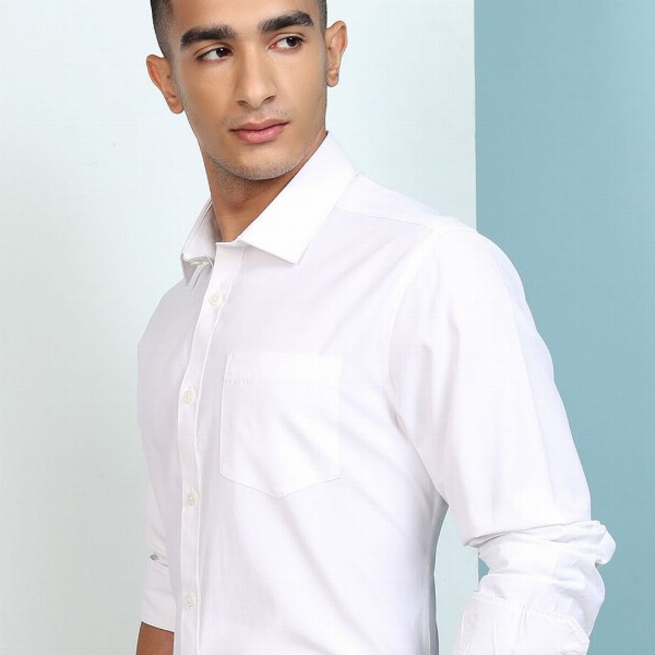 HIGHLANDER Regular Fit Button Down Collar Full Sleeve Satin Shirt