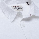 Roadster Men White Opaque Cotton Linen Casual Shirt