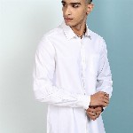 HIGHLANDER Regular Fit Button Down Collar Full Sleeve Satin Shirt