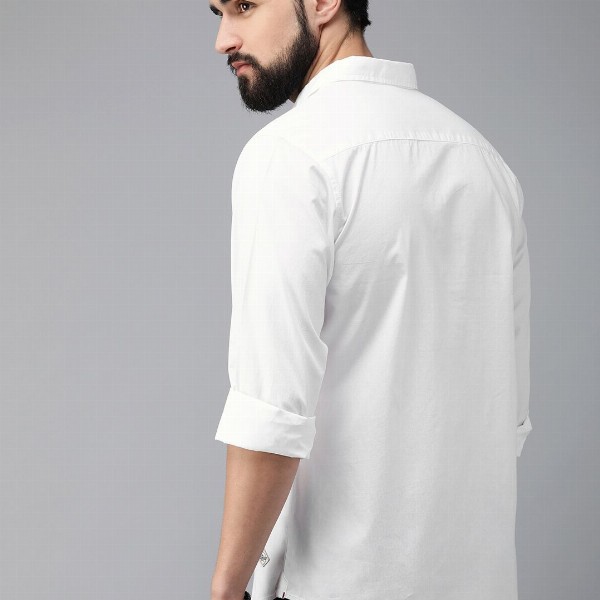 Roadster Men White Casual Shirt