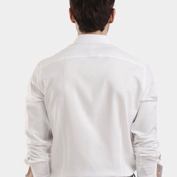The Collection Spread Collar Long Sleeves Classic Slim Fit Cotton Shirt