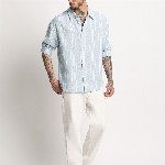 THE BEAR HOUSE Relaxed Opaque Striped Casual Shirt