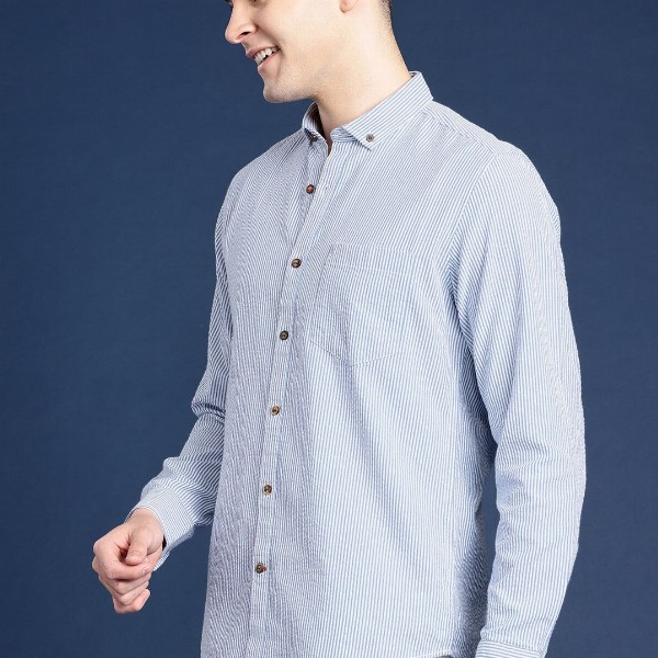 Mast & Harbour Men Standard Striped Casual Shirt