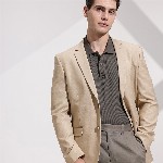 INVICTUS Checked Notched Lapel Collar Slim Fit Semiformal Blazer