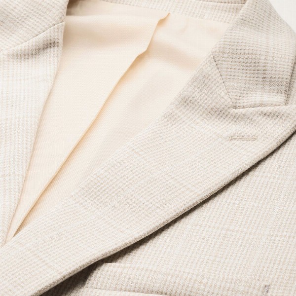 INVICTUS Checked Peaked Lapel Double-Breasted Slim Fit Blazer