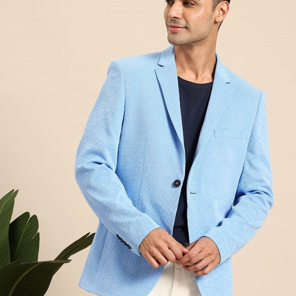 Mast & Harbour Textured Single-Breasted Formal Blazer