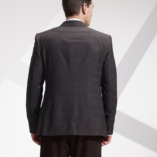 INVICTUS Checked Slim Fit Single-Breasted Smart Casual Blazer