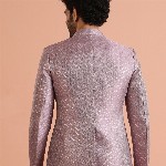 KISAH Men Self Design Jodhpuri Slim Fit Bandhgala Blazer