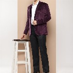 INVICTUS Velvet Finish Slim Fit Blazer