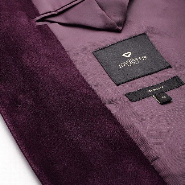 INVICTUS Velvet Finish Slim Fit Blazer
