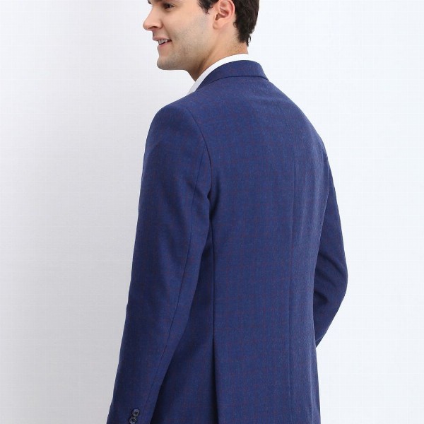 Allen Solly Checked Slim Fit Single-Breasted Blazer