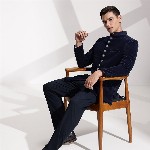 INVICTUS Mandarin Collar Slim Fit Party Bandhgala Blazers