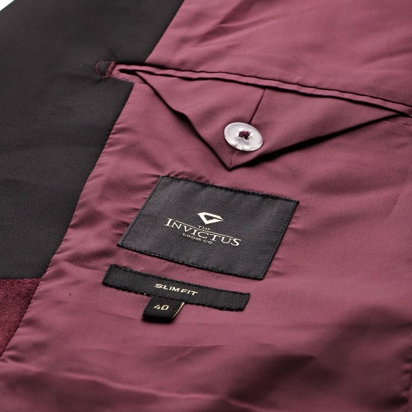 INVICTUS Velvet Finish Slim Fit Party Blazer