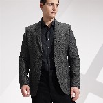 INVICTUS Self-Design Slim Fit Single-Breasted Smart Casual Blazer