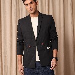 Mr Bowerbird Tailored Fit Double Breasted Casual Blazer