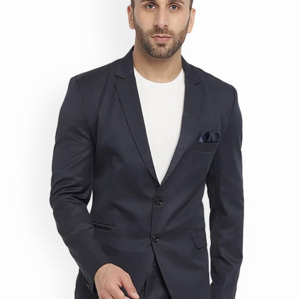 REFULGENT Notched Lapel Single-Breasted Casual Blazer