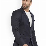 REFULGENT Notched Lapel Single-Breasted Casual Blazer