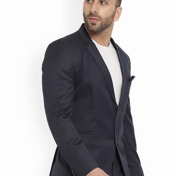 REFULGENT Notched Lapel Single-Breasted Casual Blazer