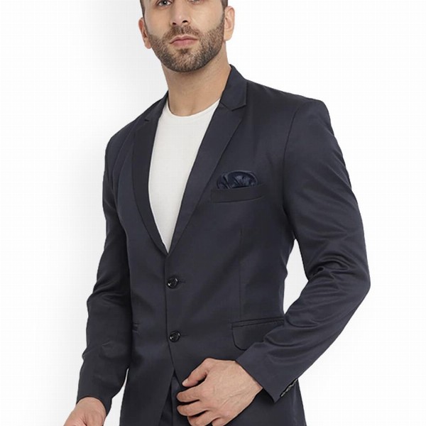 REFULGENT Notched Lapel Single-Breasted Casual Blazer