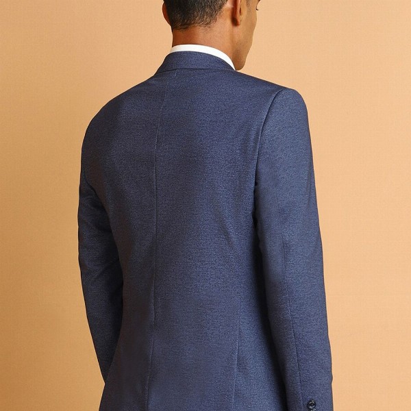 Allen Solly Textured Notched Lapel Long Sleeves Single-Breasted Slim Fit Formal Blazer