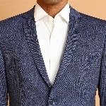 Allen Solly Textured Notched Lapel Long Sleeves Single-Breasted Slim Fit Formal Blazer