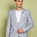 INVICTUS Men Self Design Slim-Fit Single Breasted Blazer
