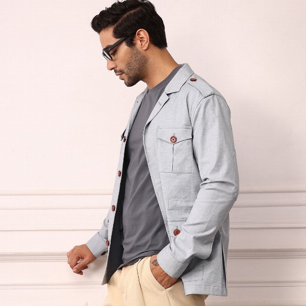 Mr Bowerbird Redloop Power Blazers Single-Breasted Tailored Fit Blazer with Shoulder Tabs