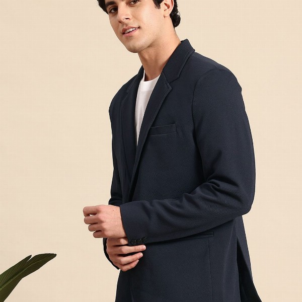 Mast & Harbour Notched Lapel Collar Regular Fit Blazer